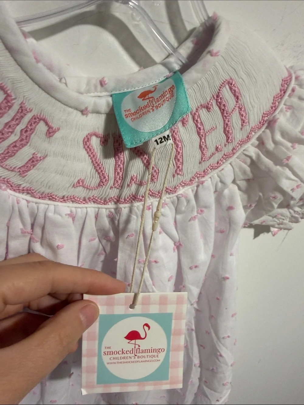 The Smocked Flamingo soft pink